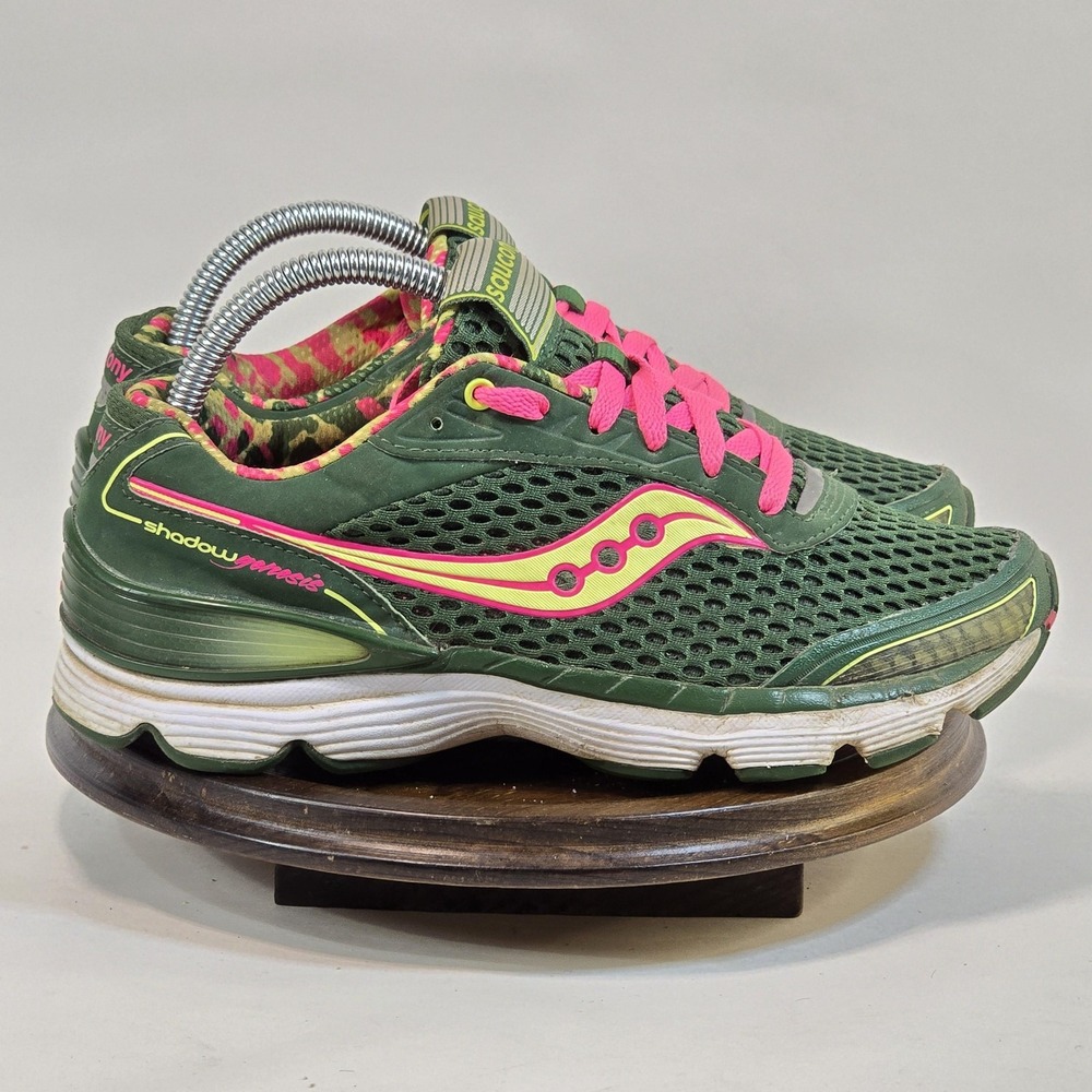 Saucony Shadow Genesis‎ Shoes Womens Size 9 Green Pink Mesh Lightweight Running